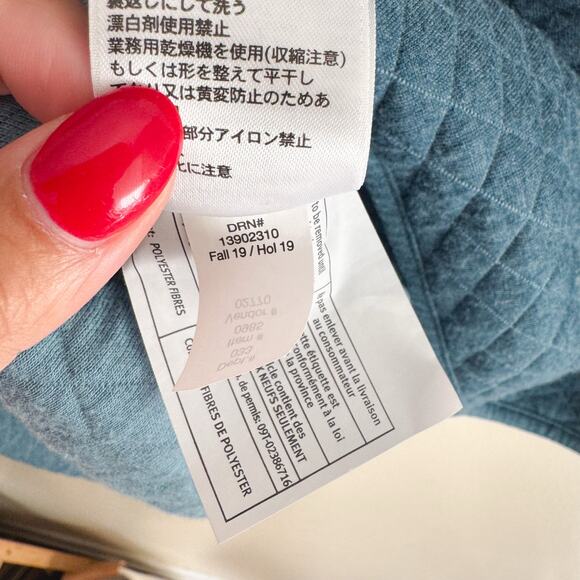 Eddie Bauer Blue Quilted Half Zip Pullover Sweatshirt Jacket Medium Gorp Outdoor - Picture 5 of 7